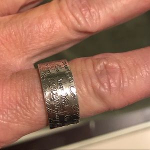 Authentic Tiffany Sterling Notes ring size 8